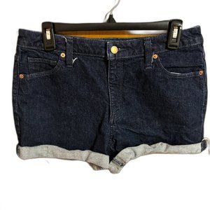 Universal Thread‎ Vintage midi Shorts Size 10/30R Distressed Dark Denim